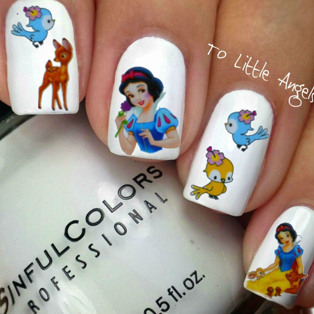 Snow White Princess - nail art decal sticker 1974